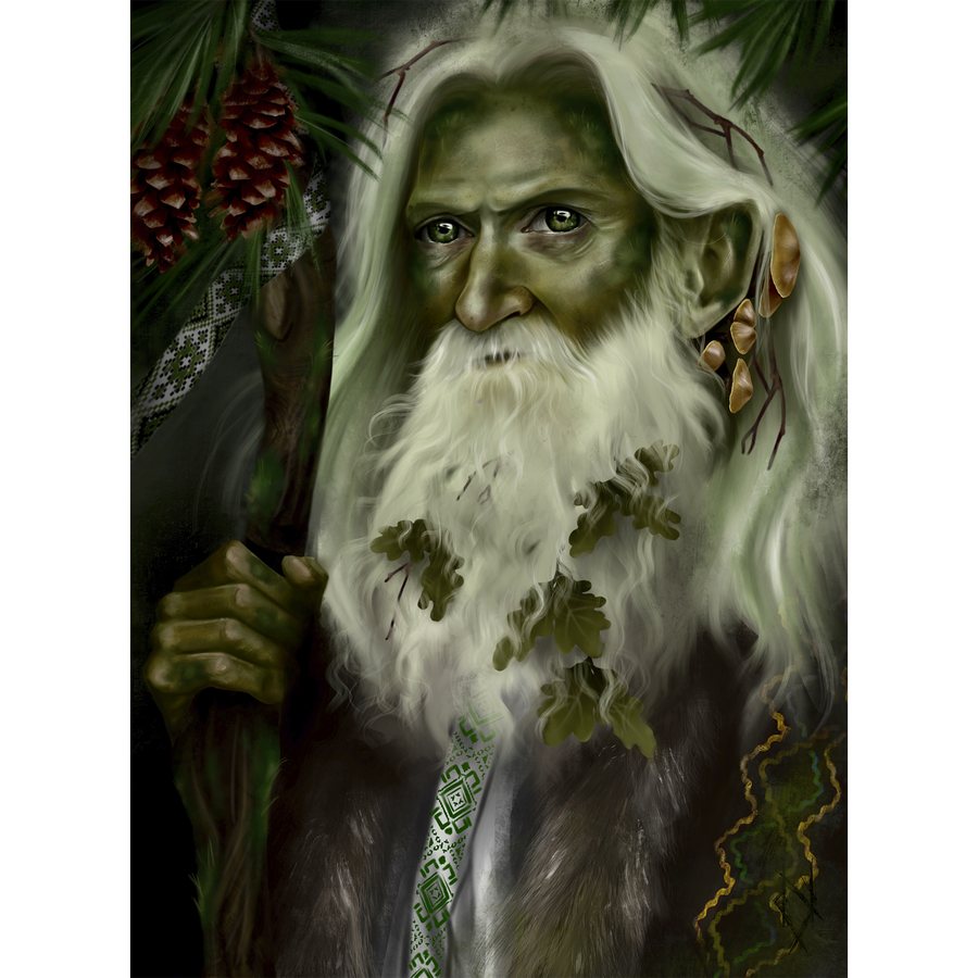 Lisovyk is the owner of the forests in Ukrainian folklore. He is believed to be kind, but if one harms nature, he will have revenge. He could strangle or send a pack of wolves that he calls his dogs.