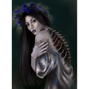 Mavka (or Nyavka) - in pre-Christian beliefs, a female spirit of nature who lived in the woods, mountains, and fields. Some believed that Mavkas were dead young girls. They are very beautiful and seductive. 