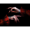 Artistic depiction of two hands reaching towards each other with a dark background
