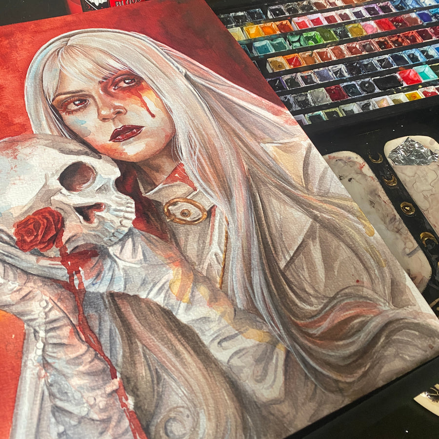 Divine Decay - Original Watercolor Painting