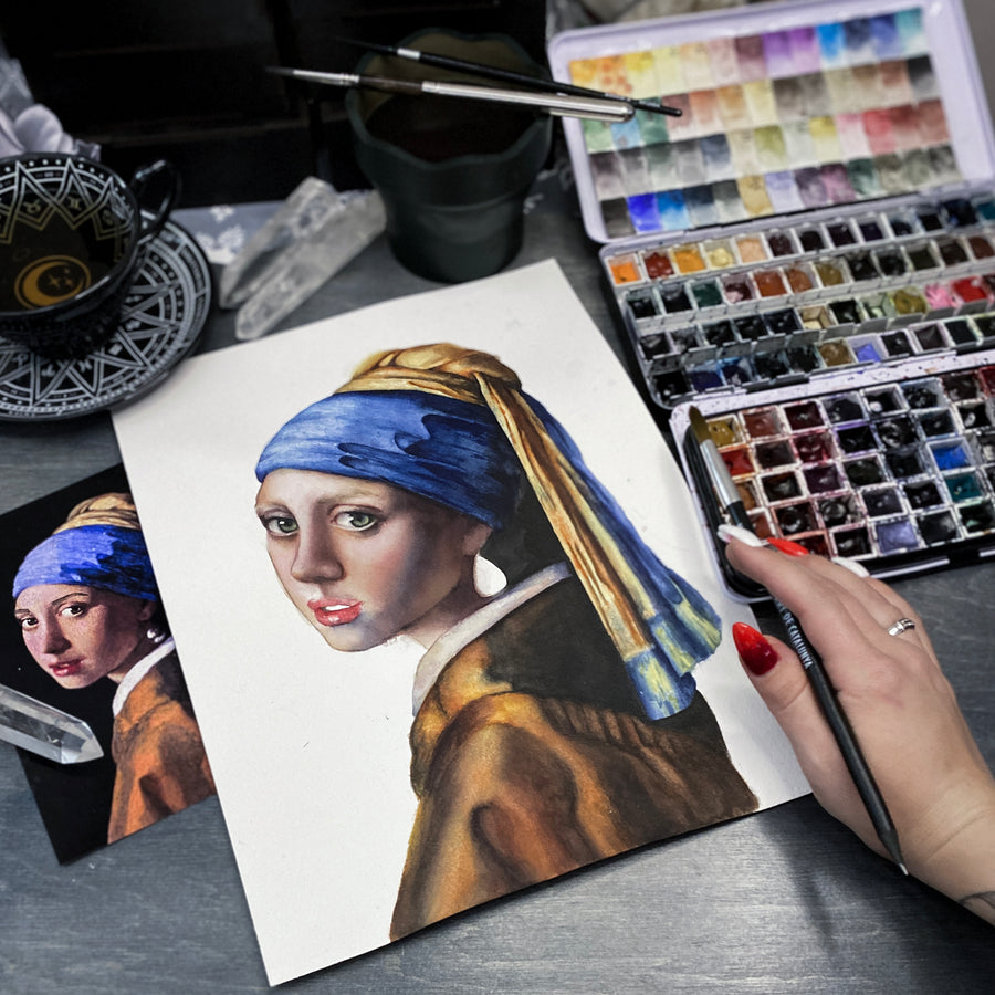 Vermeer's Girl with a Pearl Earring - Art Print