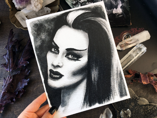 Dark Muses - Lily Munster (Yvonne De Carlo) - Art Print