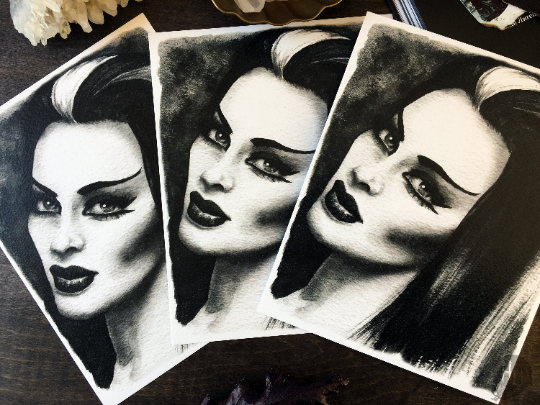 Dark Muses - Lily Munster (Yvonne De Carlo) - Art Print