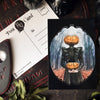 Postcard with reproduction of my artwork "Lady Pumpkin". Original illustration is made with watercolor by Nata Vedana.