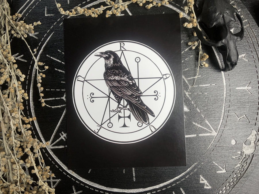 Familiar Raven - Postcard