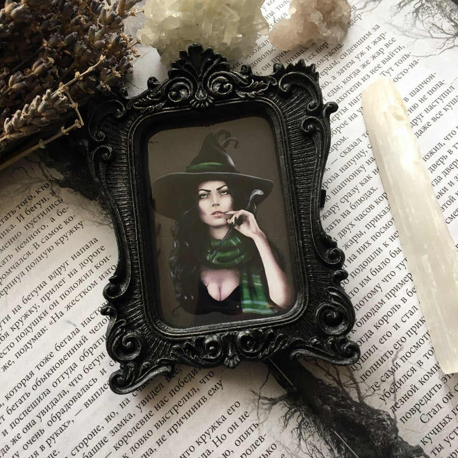 Vintage framed Print - Witch