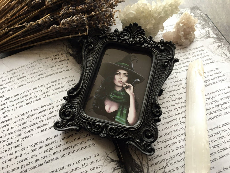 Vintage framed Print - Witch