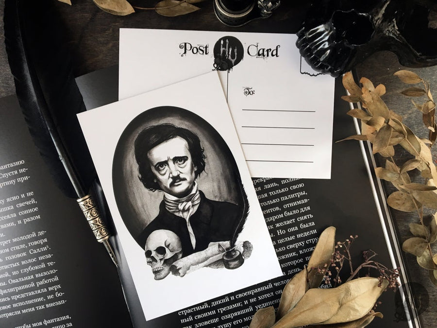 Edgar Allan Poe - Postcard