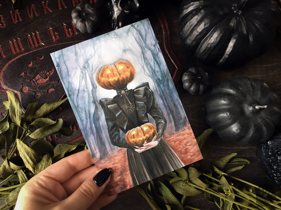 Lady Pumpkin - Postcard